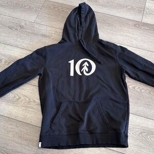 Tentree Hoodie Mens Large Black Graphic Outdoors Hiking Athletic Gorpcore